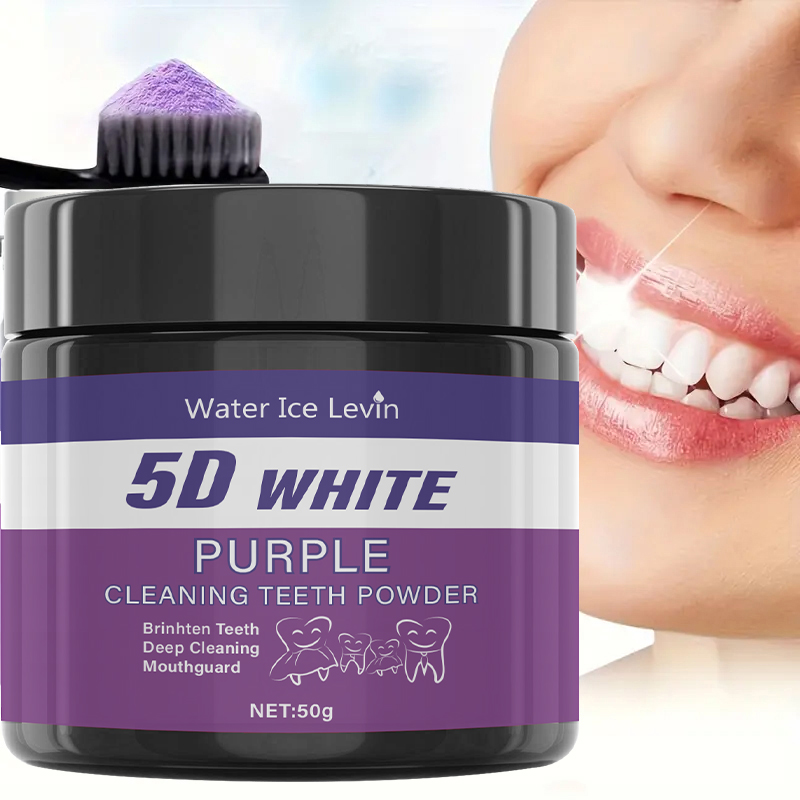 5D White Teeth Powder. Purple  - Teeth Whitening With Baking Soda review and price