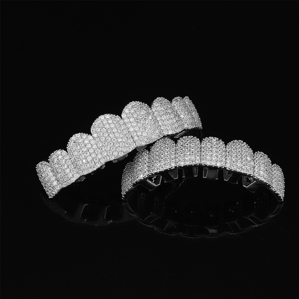 Silver Plated Full Iced Out CZ - Teeth Whitening Moulds review and price