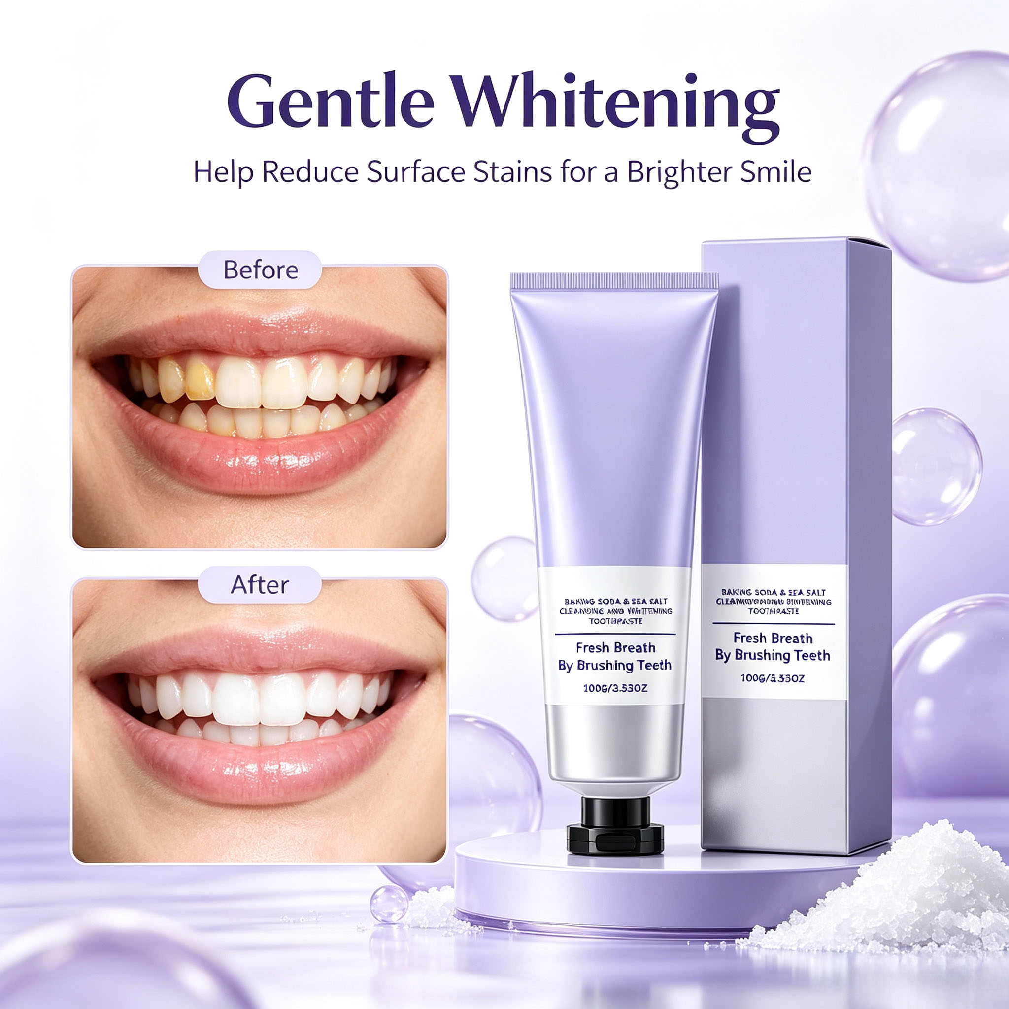 Baking Soda & Sea Salt Toothpa - Teeth Whitening With Baking Soda review and price