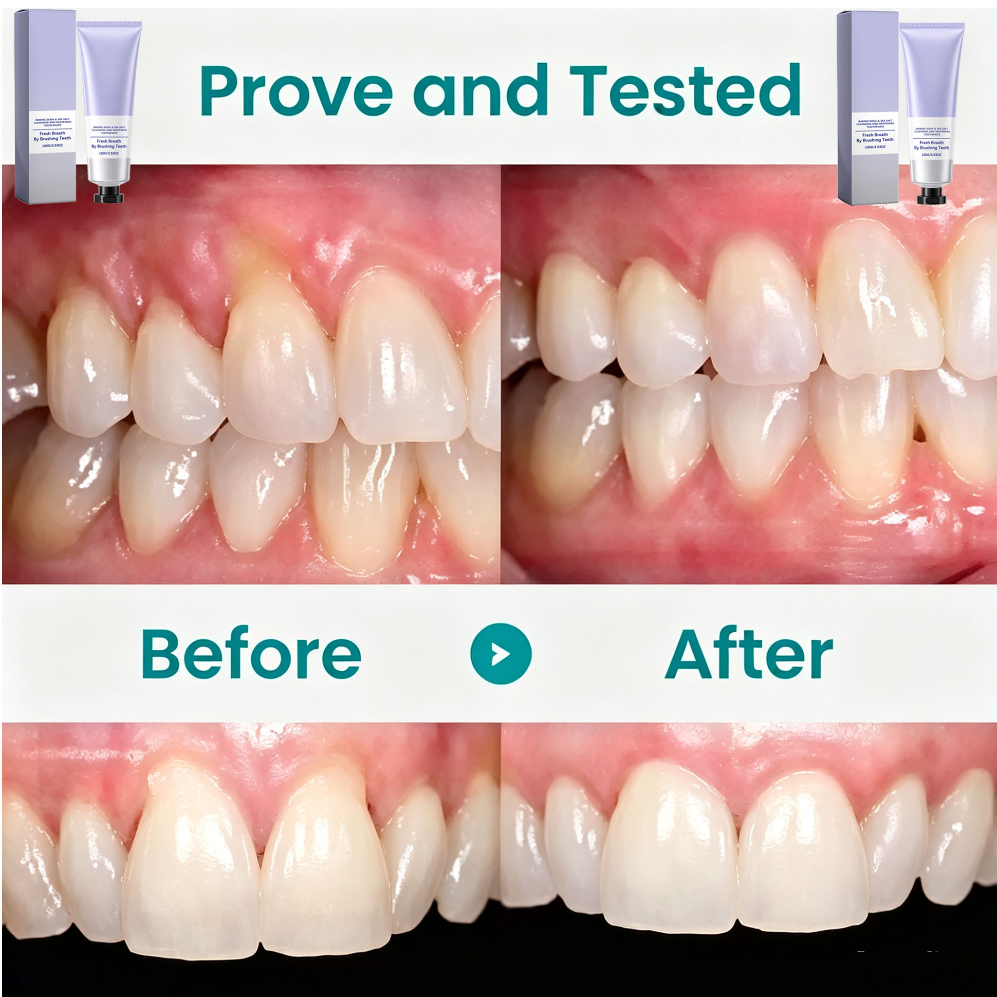 Baking Soda & Sea Salt Toothpa - Teeth Whitening With Baking Soda review and price
